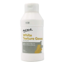 Mont Marte Premium White Texture Gesso 8.45oz (250ml) Suitable for Acrylic Paint Oil Paint Color Pencils Pastels Graphite and Charcoal