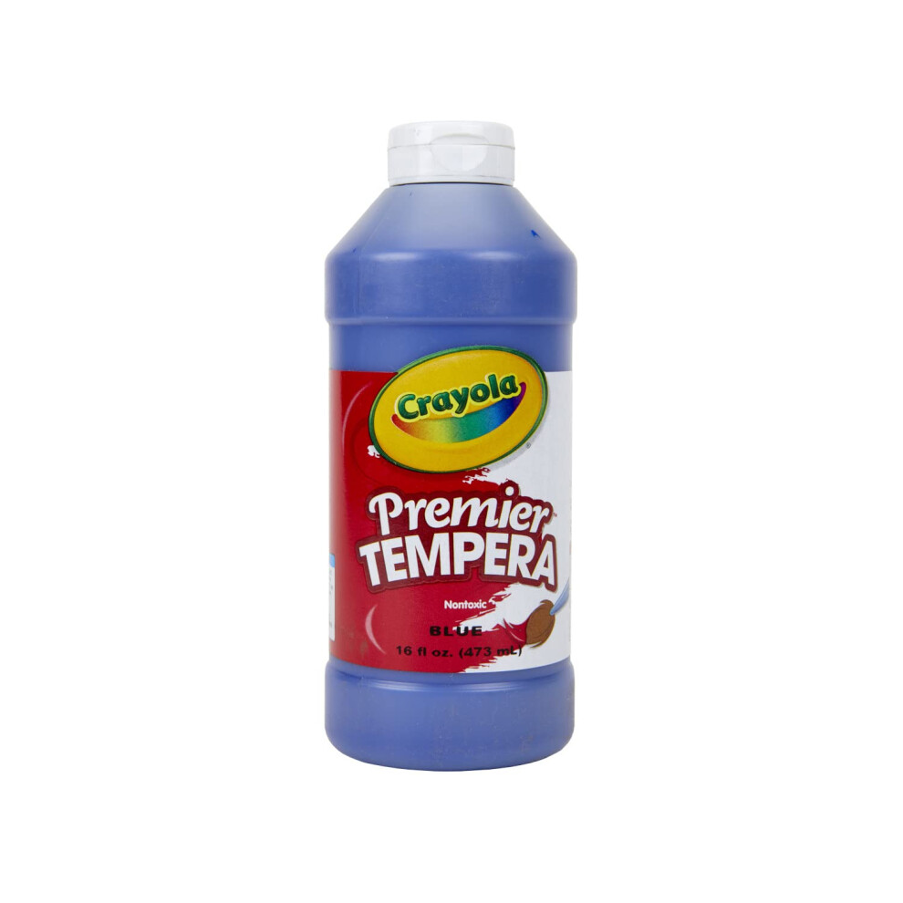 Crayola Premier Tempera Paint for Kids - Blue (16oz)  Kids Classroom Supplies  Great for Arts & Crafts  Non Toxic  Easy Squeeze Bottle