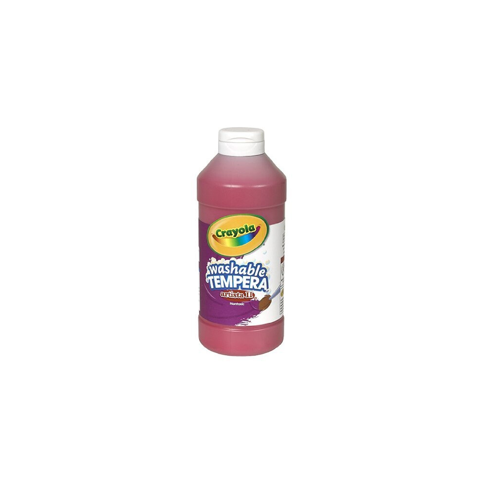 16 Pack CRAYOLA LLC FORMERLY BINNEY & SMITH TEMPERA PAINT 16 OZ RED