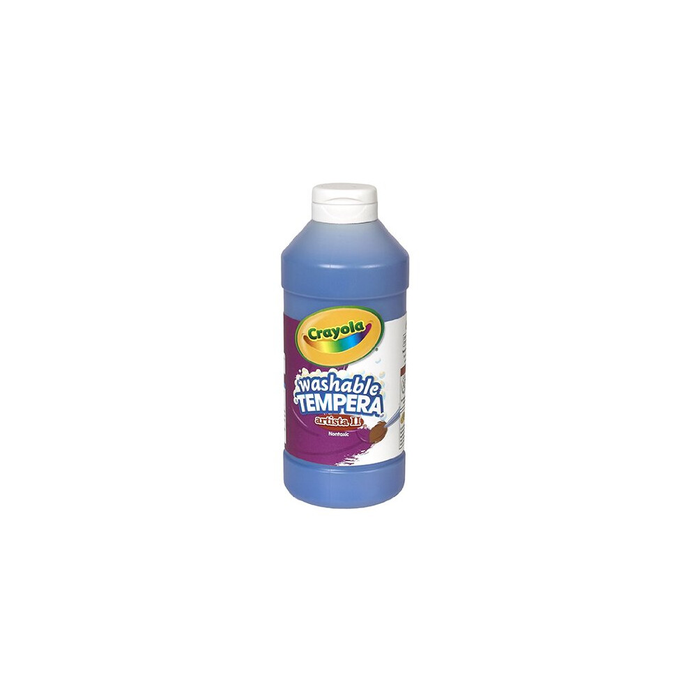 16 Pack CRAYOLA LLC FORMERLY BINNEY & SMITH TEMPERA PAINT 16 OZ BLUE