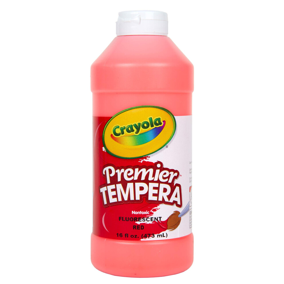 Crayola Fluorescent Paint 16 oz Plastic Squeeze Bottle  Red