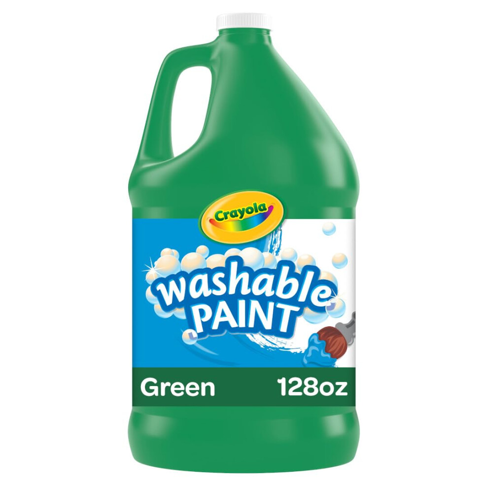 Crayola Washable Paint for Kids - Green (1 Gallon)  Kids Arts and Crafts Supplies  Non Toxic  Bulk