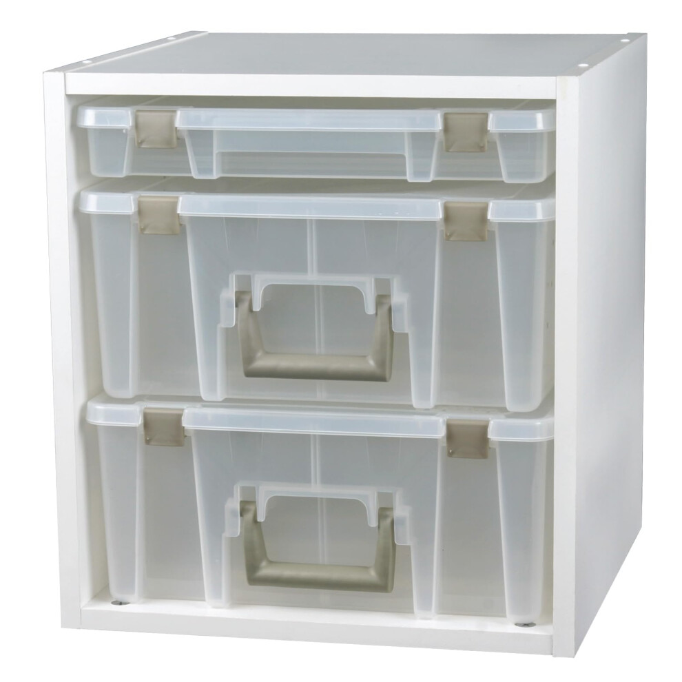 ArtBin Supply Storage  6 Rail Set  Customizable Super Satchel Cube  White