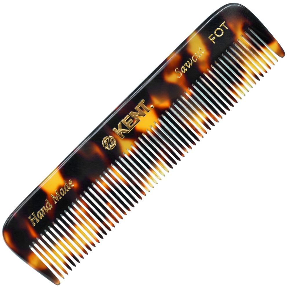 Kent FOT TY Fine Tooth Beard and Hair Comb - Handmade Travel Pocket Styling Comb for Thinning Hair  Mustache Care - Essential for Kent Beard