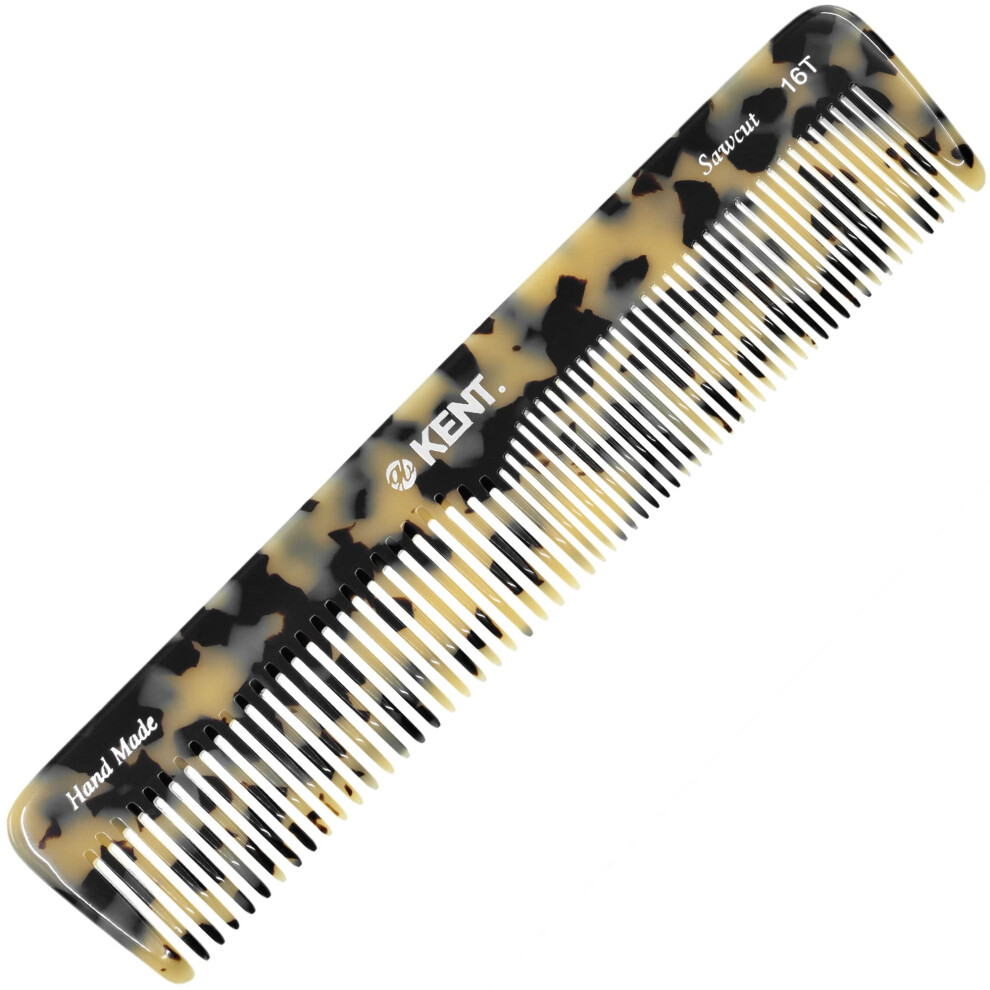 Kent Fine and Wide Tooth Comb Set - 16T Fine Tooth Beard  Hair  Mustache  Detangling Comb for Men and Women