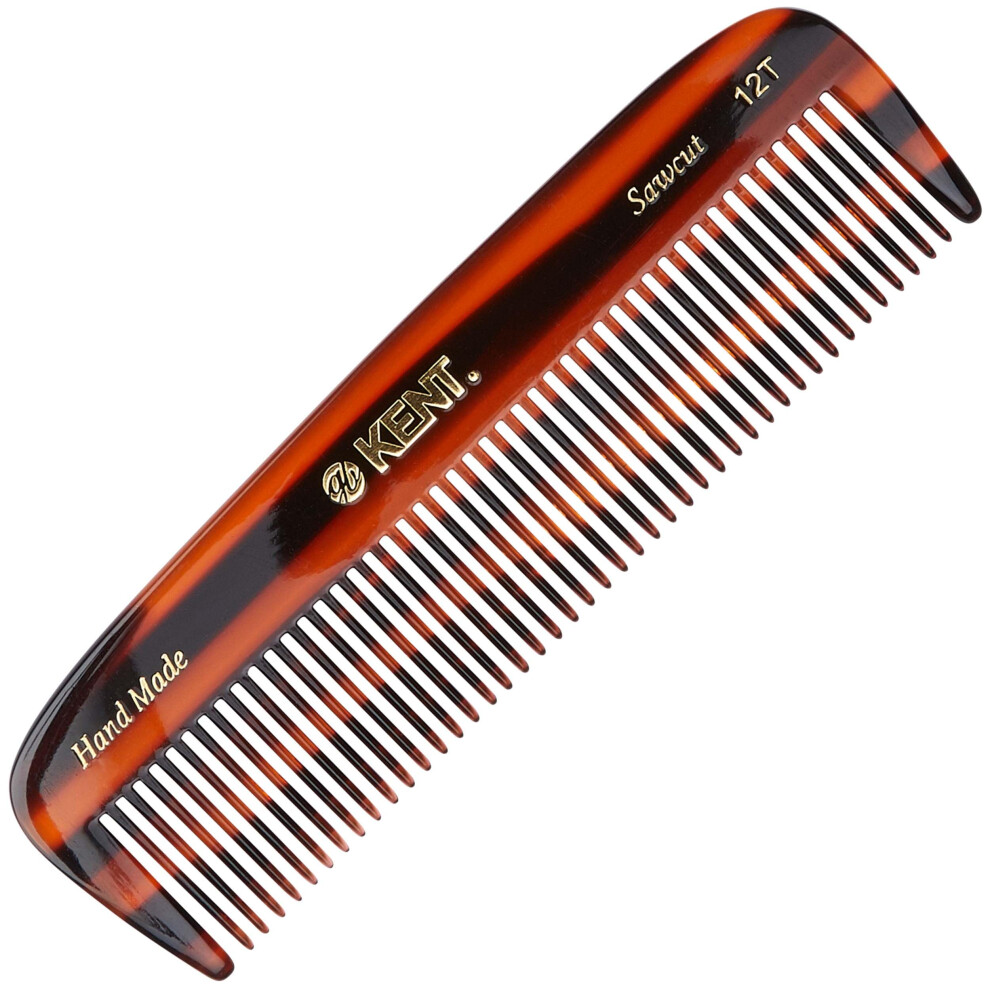 Kent Wide Tooth Detangling Comb - Handmade Pocket Comb for Thick  Curly  Wavy Hair - Large Tooth Grooming Comb for Hair  Beard  and Mustache