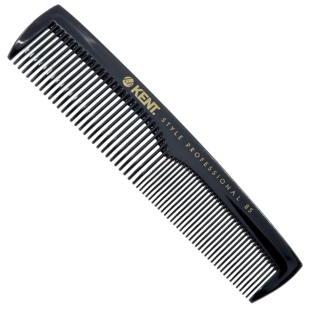 Kent SPC85 5 inch Salon-Style Dressing Cutting Comb with Wide and Fine Teeth Professional Barber Haircut Comb for Styling and Teasing  Hard