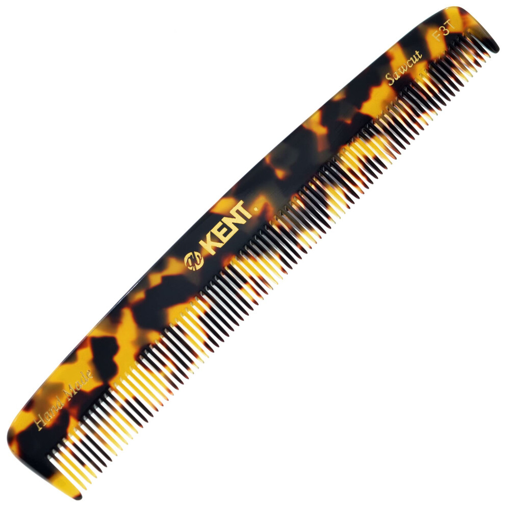 Kent F3T Fine Tooth Comb - Parting and Dandruff Hair Comb for Men and Women