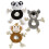 Ancol Ancol Made From Koala, Monkey And Panda Squeak For Interest Assorted 1
