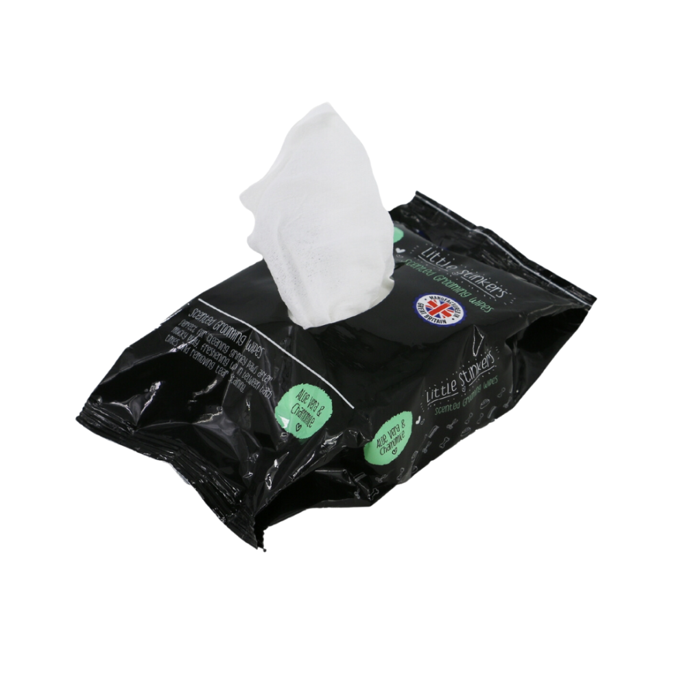 Ancol 40pk Compostable Scented Grooming Wipes Aloe Vera & Chamomile