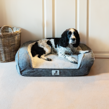 AllPetSolutions Duke Luxury High Density Foam Dog Bed Grey - Size Large 88 x 70 x 22cm