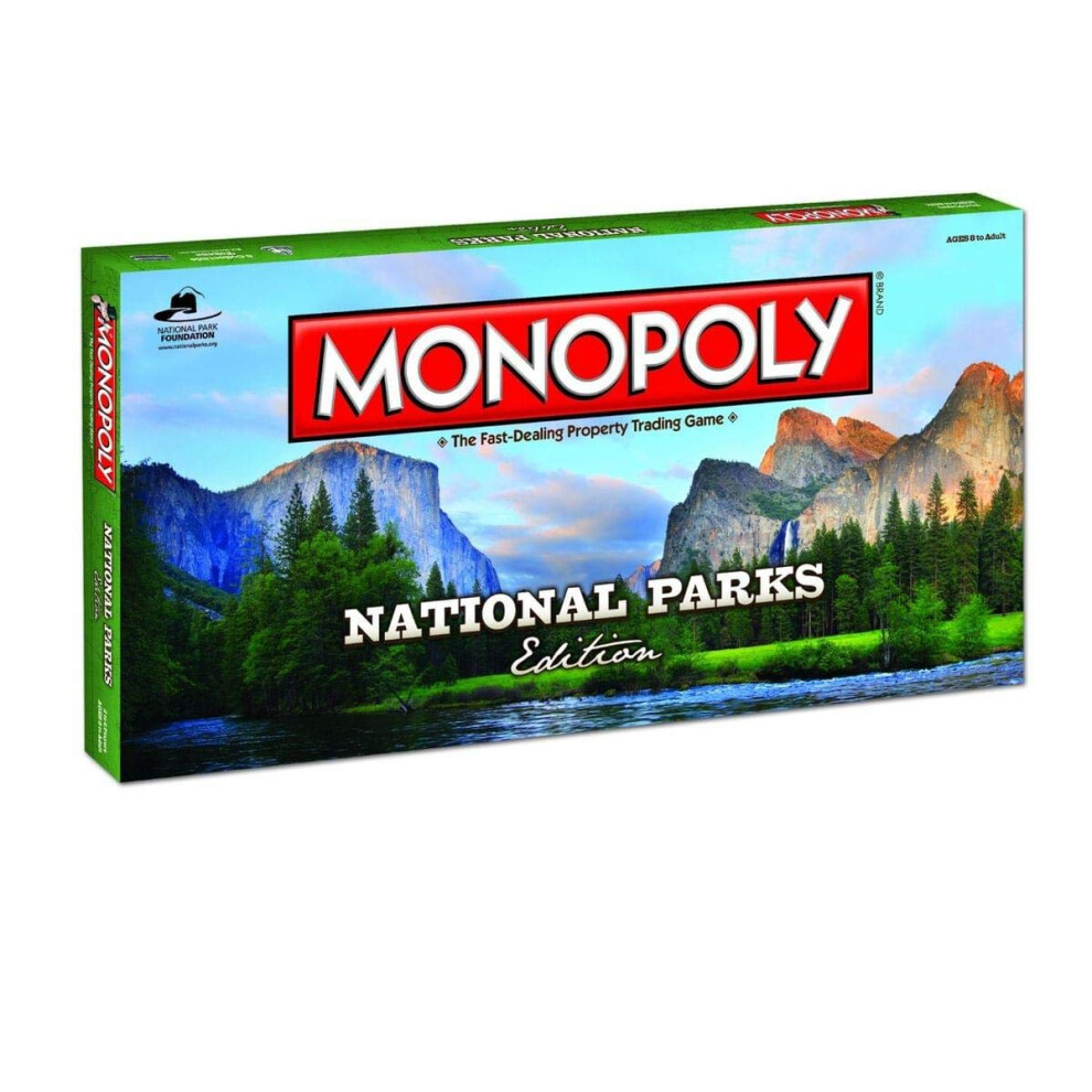 USAOPOLY Monopoly National Parks Edition Board Game | Themed National Park Monopoly Game | Buy  Sell & Trade Iconic Parks Like Yellowstone &