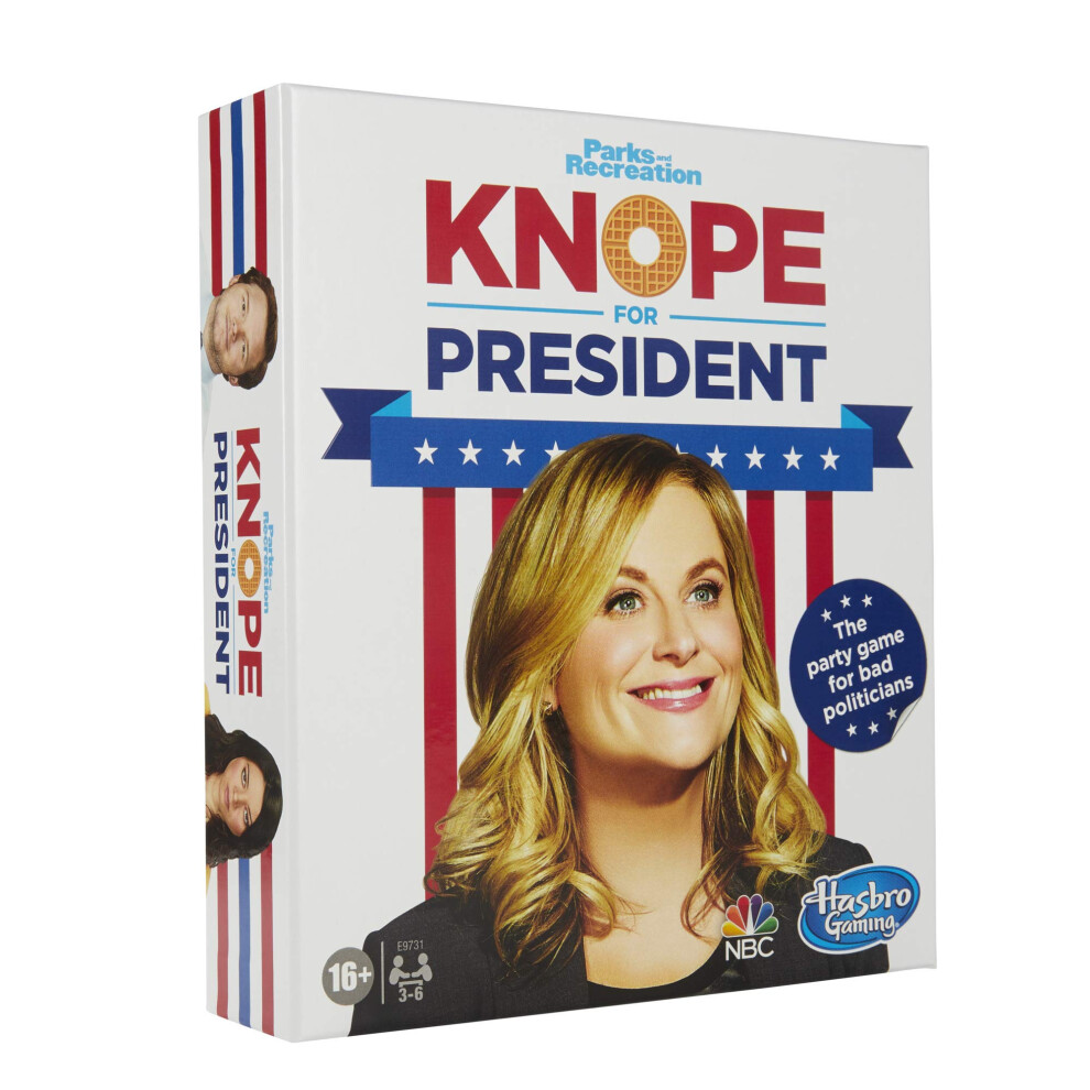 Hasbro Gaming Knope for President Party Card Game  for Parks and Recreation Fans  with Themes and Characters from The Hit TV Show  Game for