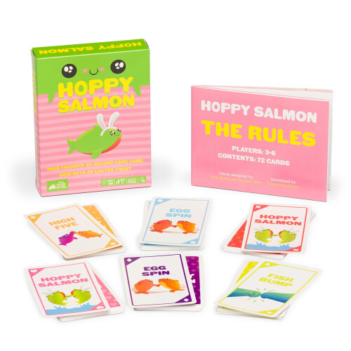 Exploding Kittens Hoppy Salmon: Γρήγορο Παιχνίδι Καρτών για Οικογενειακή Διασκέδαση - 3-8 Παίκτες, 6+ Ετών 1
