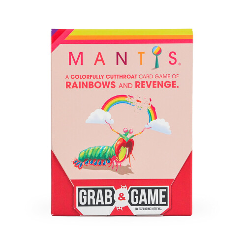 Exploding Kittens Exploding Kittens Mantis Grab & Game 2-4 Giocatori - Età 7+ - 10 Minuti di Gioco - Gioco di Carte da Viaggio
