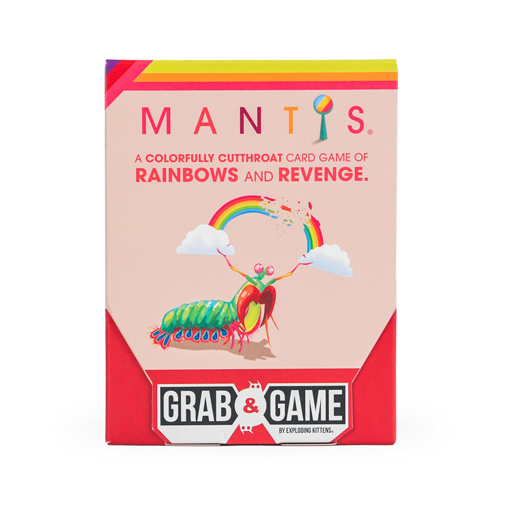 Exploding Kittens Mantis Grab & Game Pocket-Sized Party Game With Vibrant Art & Addictive Gameplay For 2-4 Players Ages 7+ - Ideal Travel Ga