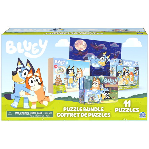 Bluey Σετ 11 Παζλ Bluey, Ξύλινα 8 και 24 Κομματιών, Για Προσχολικές Ηλικίες