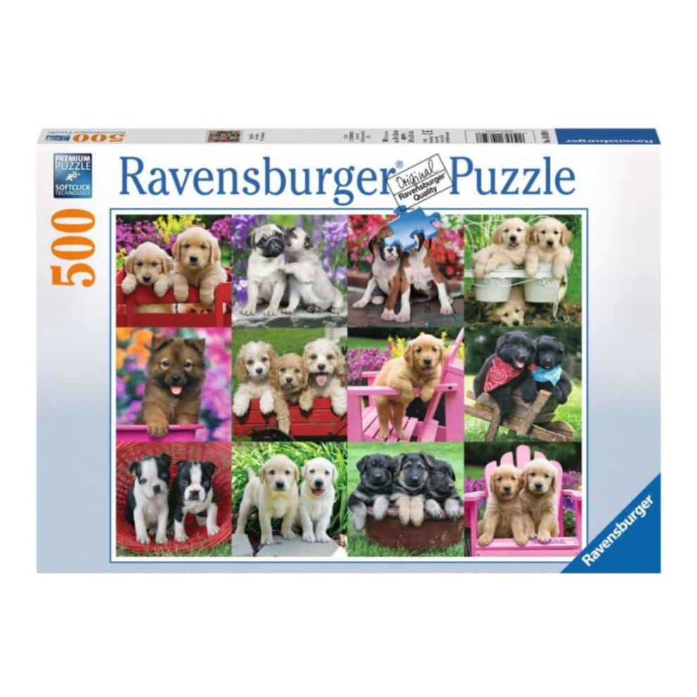 Ravensburger Puppy Pals Jigsaw Puzzle - 500 Unique Pieces | Softclick Technology Fun and Educational Toy for Kids and Adults | FSC Certified