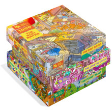 Kouzelné puzzle 3-pack Série Dva: Rušná Bistro, Krystalové Jeskyně & Lesní Hostina 1000 dílků