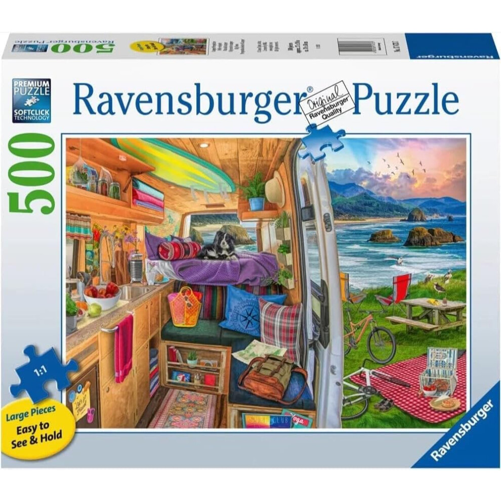 Ravensburger Rig Views - 500 Piece Large Format Jigsaw Puzzle | Unique Design with Softclick Technology | Ideal for Adults and Kids | Durabl