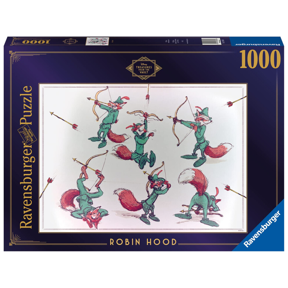 Ravensburger Disney Treasures from The Vault Robin Hood 1000 Piece Jigsaw Puzzle for Adults - Every Piece is Unique  Softclick Technology Me