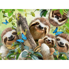 Ravensburger Sloth Selfie 500 Bitars Pussel för Vuxna - 12000203 - Handgjord, Tillverkad i Tyskland