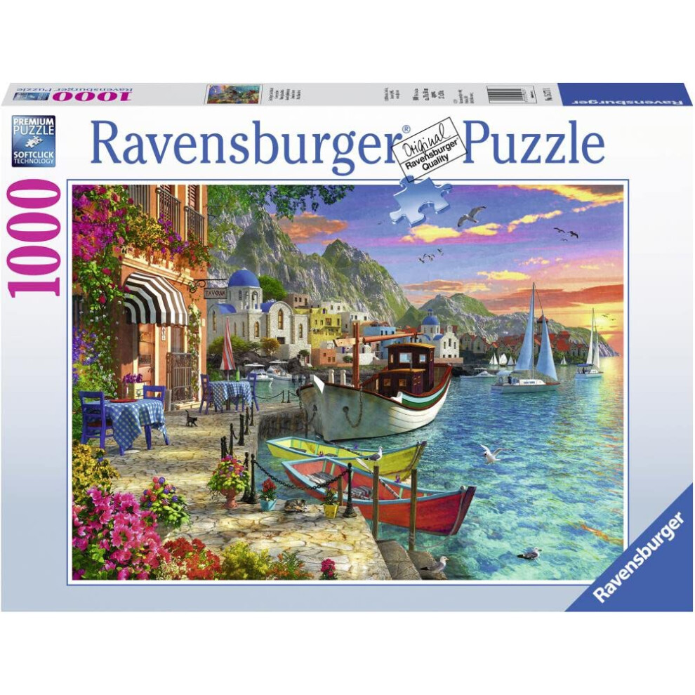 Ravensburger Grandiose Greece 15271 Puzzle | 1000 Piece Delight for Adults | Unique & Perfectly Fitting Pieces | Softclick Technology | Anti