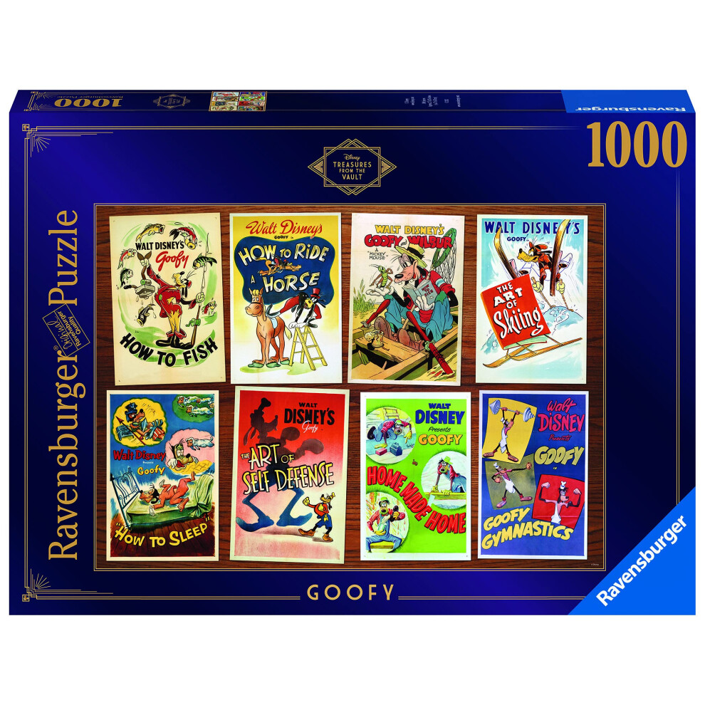 Ravensburger Disney Treasures from The Vault Goofy 1000 Piece Jigsaw Puzzle | Unique Softclick Technology | Amazon Exclusive | Ideal for Adu