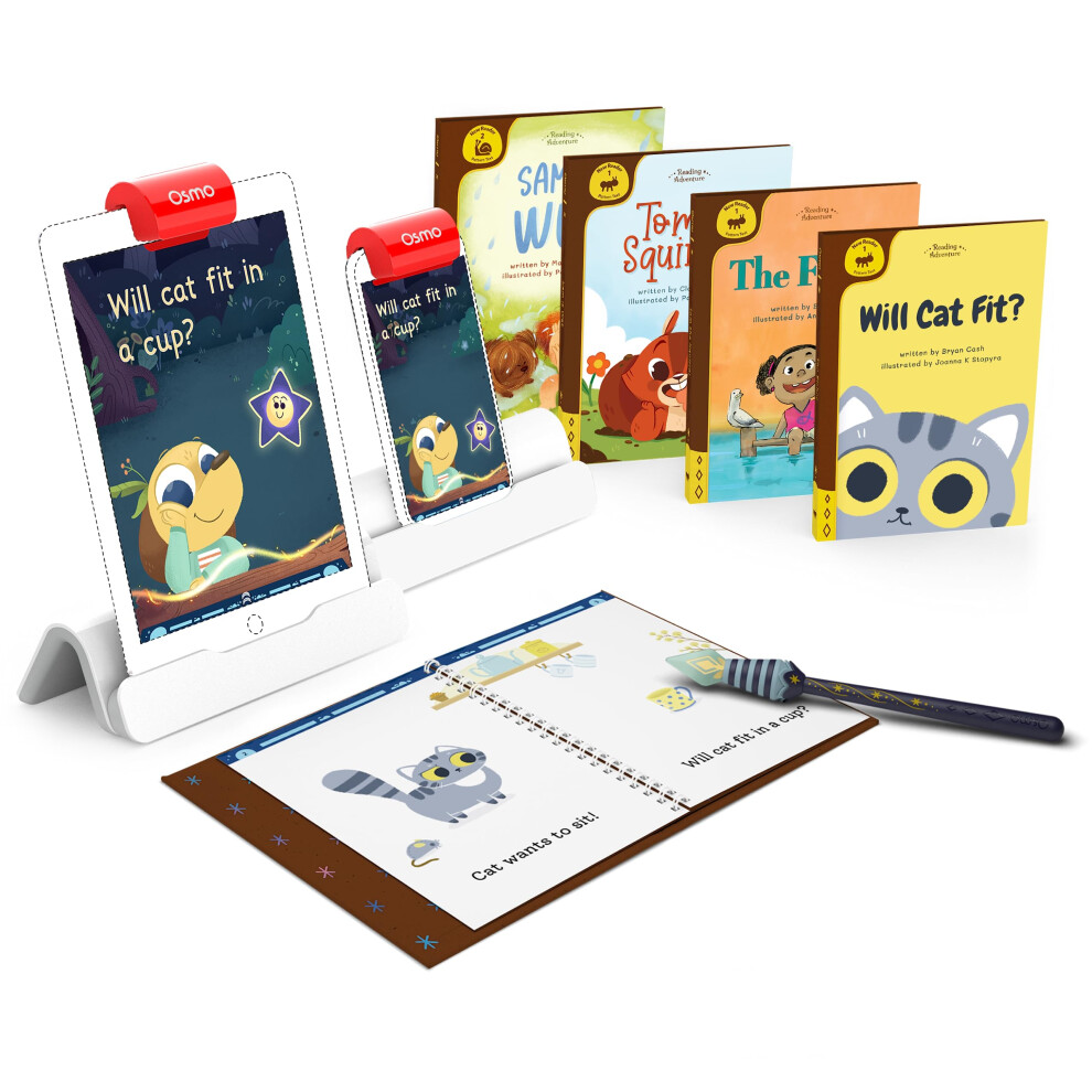 Osmo - Reading Adventure - Beginning to Read Kit for iPad & iPhone + Access to 4 More Books - Ages 5-7 - Builds Reading Proficiency  Phonics