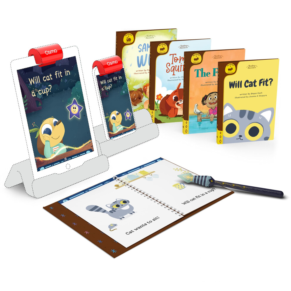 Osmo - Reading Adventure - Beginning to Read for iPad & iPhone + Access to 4 More Books - Ages 5-7 - Builds Reading Proficiency  Phonics  Co