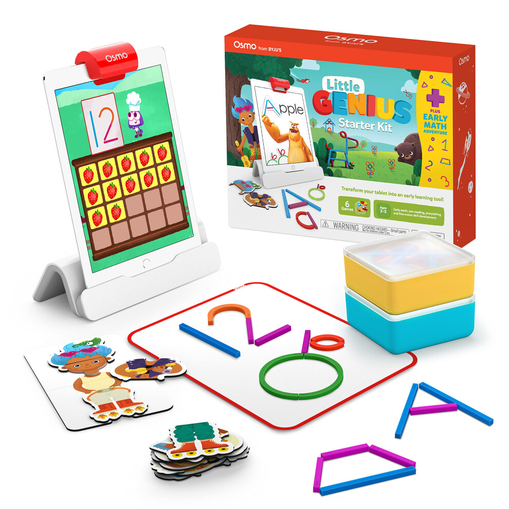 Osmo Early Math Learning Kit for iPad - 6 Educational Games for Ages 3-5 - STEM Toy with Osmo Base