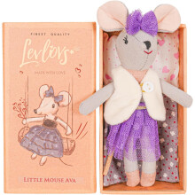 LEVLOVS Angelina Ballerina pop Sissy Mouse in Matchbox Mouse in a box Baby Registry cadeau Scandinavische pop linnen pop speelgoed pluche pop knuffel