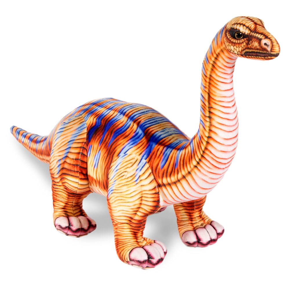 Real Planet 17.5"" Dinosaur Plush Toy - Dinosaur Stuffed Animals  Dino Plushie  Stuffed Dinosaur Plush  Little Boy Dinosaur Toys  (Brown Apa