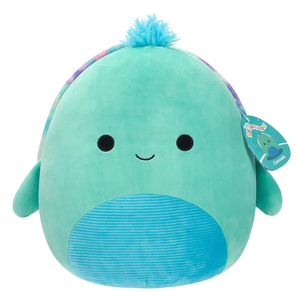 Squishmallows Original 12-Inch Cascade Teal Turtle with Tie-Dye Shell - Official Jazwares Plush