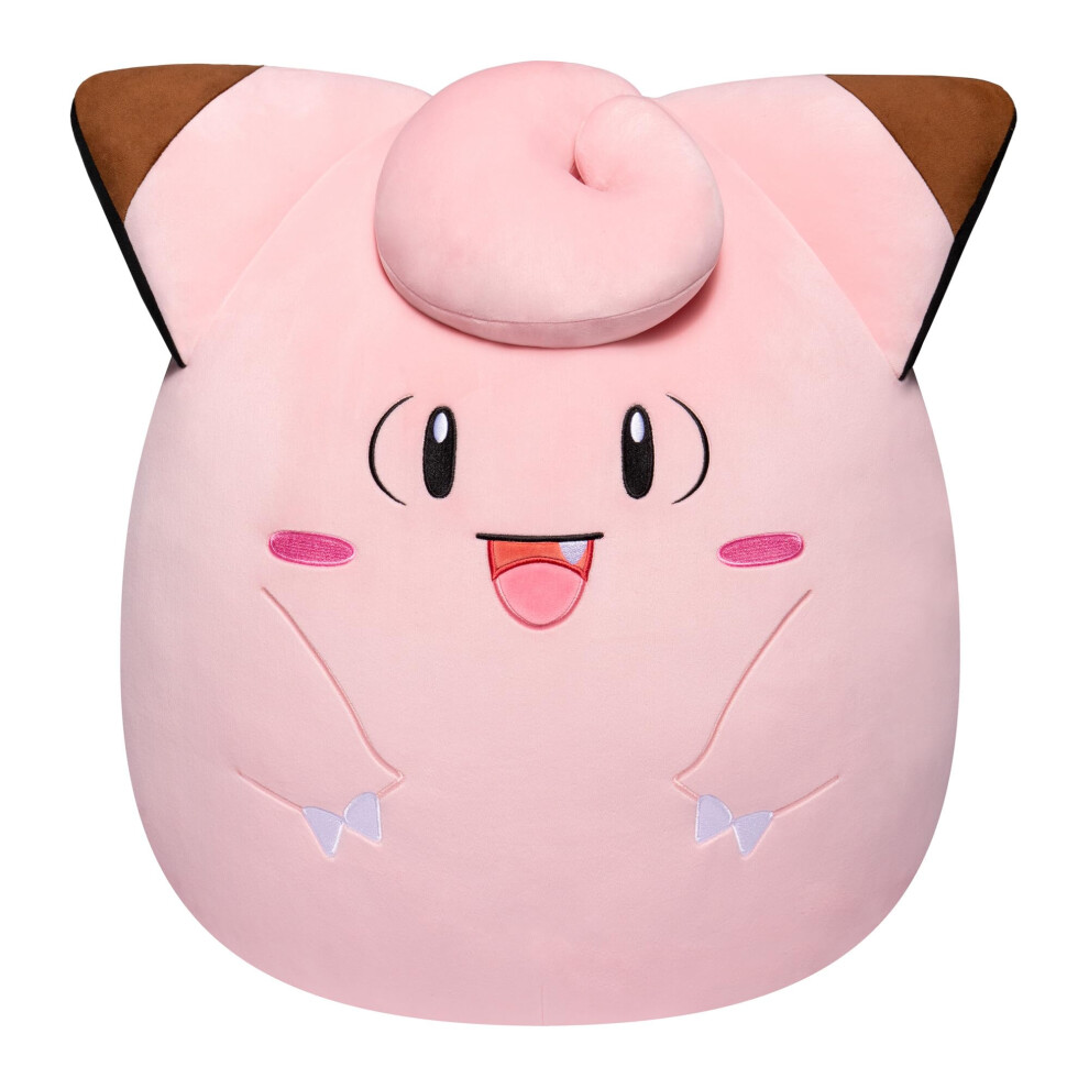 Squishmallows Pokemon 20-Inch Clefairy Plush - Add Clefairy to Your Squad  Ultrasoft Stuffed Animal Jumbo Plush  Official Kelly Toy Plush