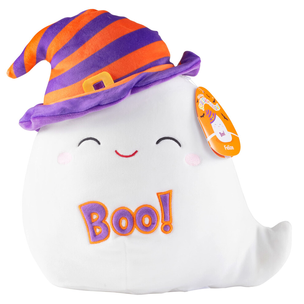 Squishmallows 10-Inch Felize The Ghost - Official Jazwares Plush - Collectible Soft & Squishy Stuffed Animal Toy - Add to Your Squad - Gift