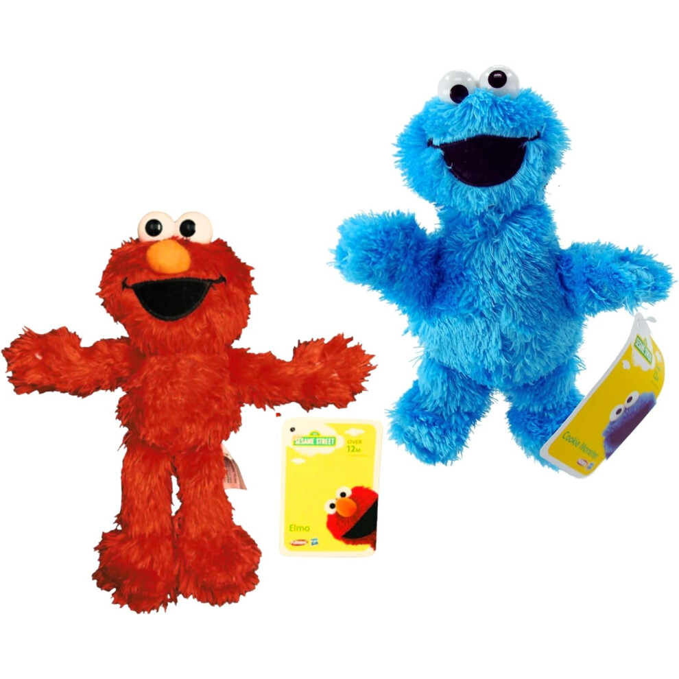 Sesame Street 6"" 15cm - 8"" 20cm Super Soft Gift Quality Plush Toy (8"" 20cm Elmo & Cookie)