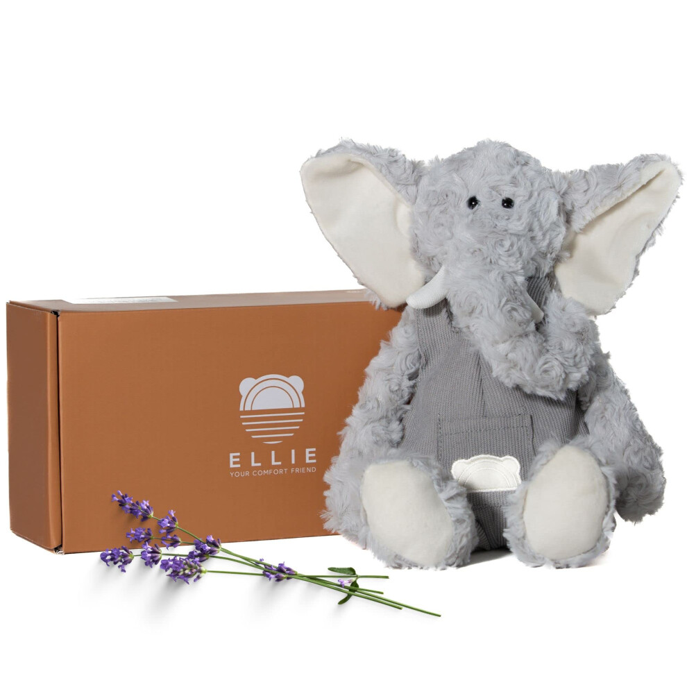 Ellie  Lavender Microwavable Aromatherapy Stuffed Animal - Gently Weighted Stuffed Animals - Lavender Scented Essential Oils Stuffed Animal