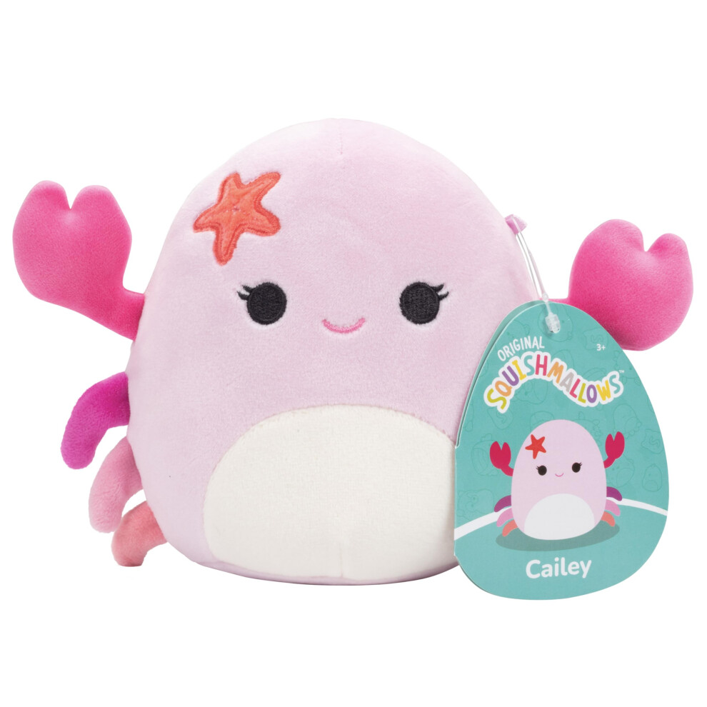 Squishmallows Original 5-Inch Cailey The Crab - Official Jazwares Little Plush - Collectible Soft & Squishy Mini Stuffed Animal Toy - Add to