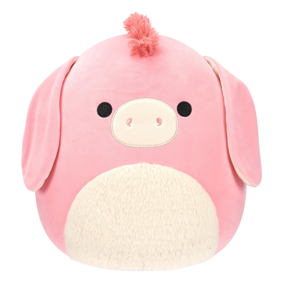 Squishmallows Original 12-Inch Maudie Pink Donkey with White Fuzzy Belly - Official Jazwares Plush