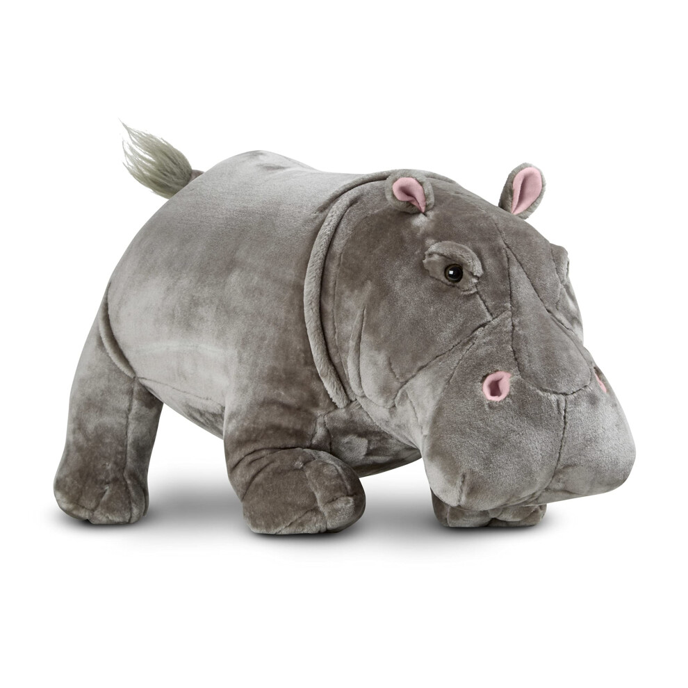 Melissa & Doug Giant Hippopotamus - Lifelike Stuffed Animal (over 2 feet long)