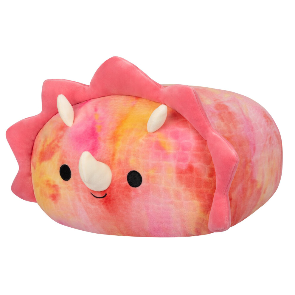 Squishmallows Stackables 12-Inch Trinity Pink Triceratops - Medium-Sized Ultrasoft Official Kelly Toy Plush