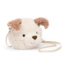 Jellycat Little Pup Plush Bag 7.5 inches | Crossbody and Shoulder Purse | Fun and Unique Handbag