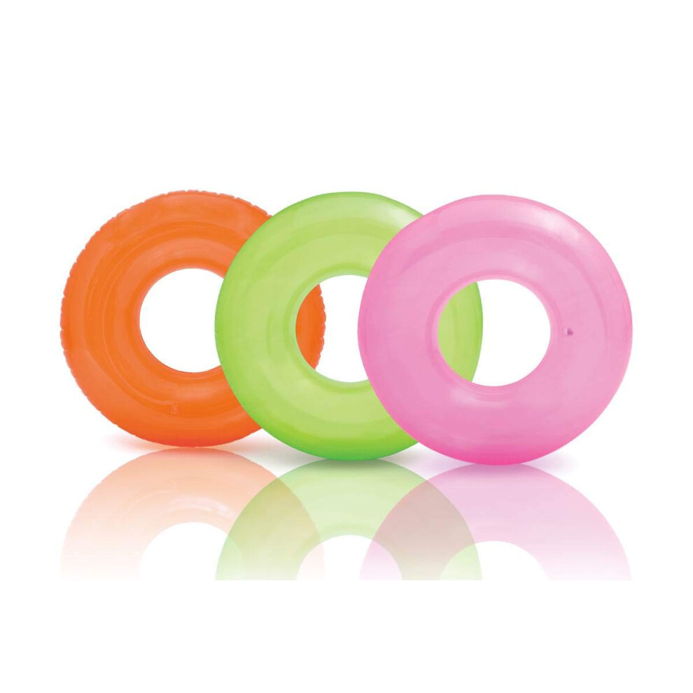 Intex Transparent Inflatable Swimming Pool Tube Raft  Colors May Vary (3-Pack)