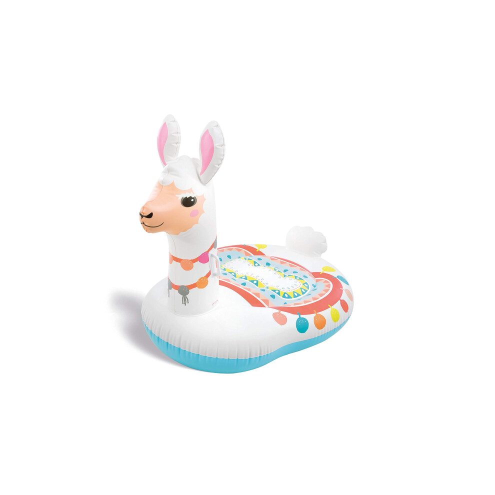 INTEX Cute Llama Inflatable Pool Float: Animal Pool Toy for Kids - 2 Heavy-Duty Handles - 88lb Weight Capacity - 44"" x 37"" x 53"" - for Ag