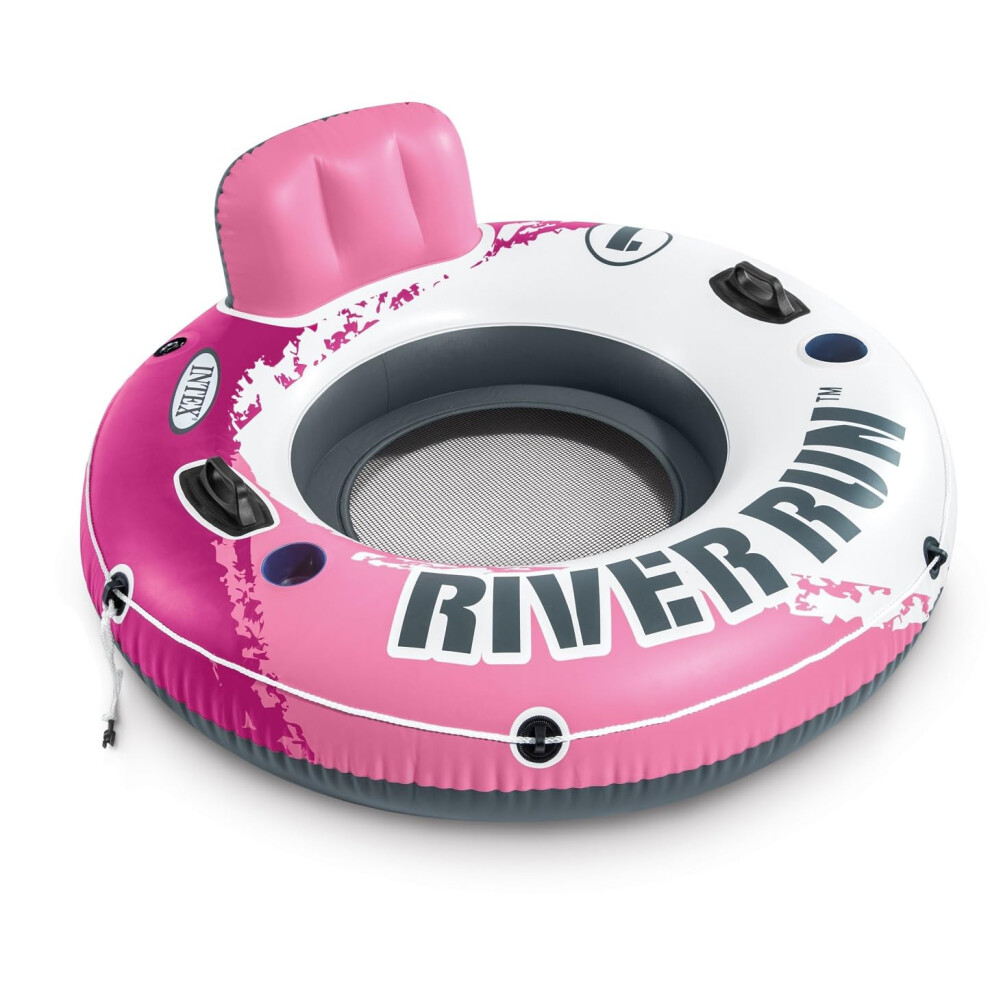 Intex River Run I Sport Lounge  Inflatable Water Float  53 Diameter  Pink