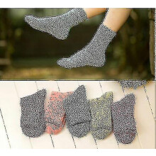5 Pairs Women Wool Blend Cashmere Lady Thick Winter Socks Warm Soft Solid Casual Sport