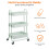 Amazon Basics 3-Tier Metal Rolling Utility or Kitchen Cart - Mint Green 3