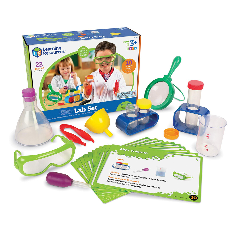 Learning Resources Primary Science Lab Activity Set - Science Kits for Kids Ages 3+ STEM Toys for Toddlers  Science Classroom Decor Science