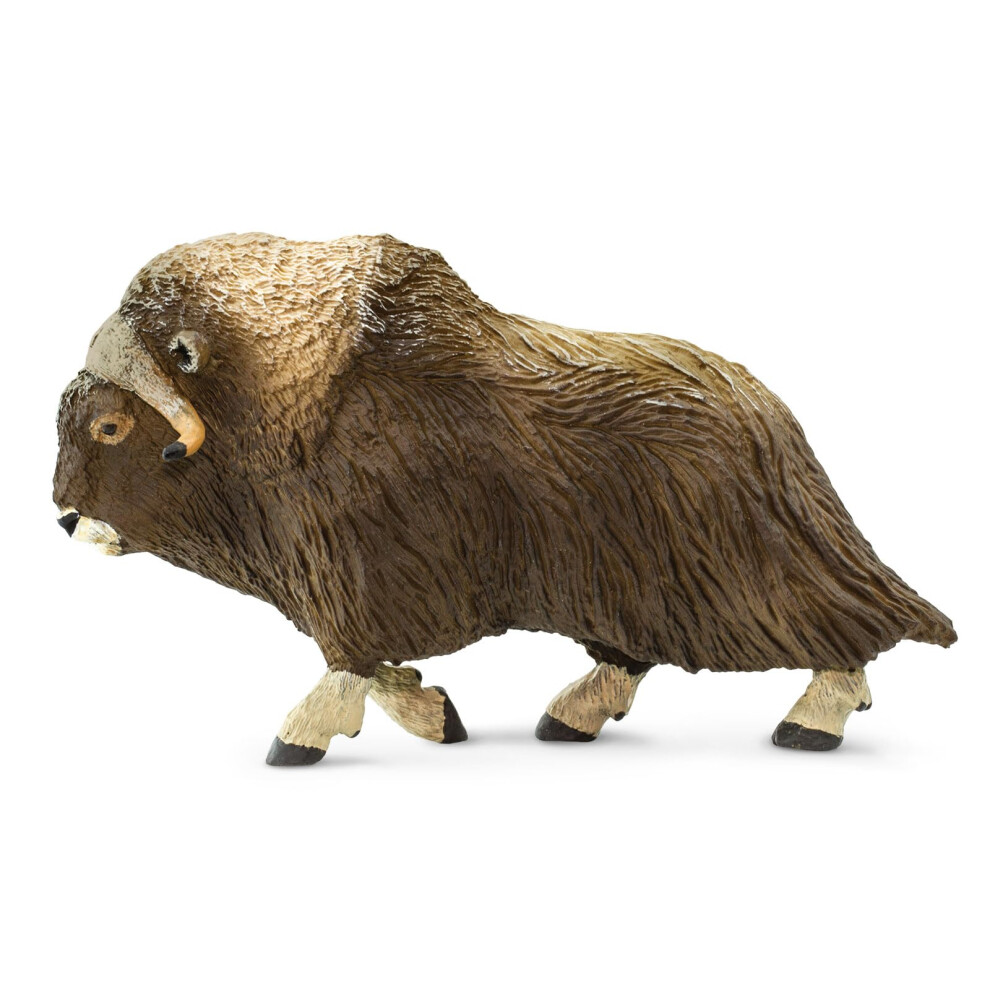 Safari Ltd. Muskox Figurine - Detailed 3.5"" Plastic Model Figure - Educational Arctic Wildlife Play Toy for Boys  Girls and Kids Ages 3+